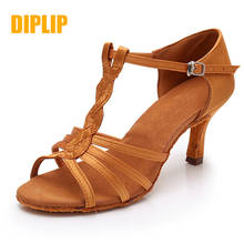 DIPLIP hot ladies Latin dance shoes adult girls ballroom dance soft tango shoes salsa ballroom high heels 5/7cm 2024 - buy cheap