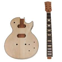 Mogno guitarra elétrica corpo pescoço para lp kit projeto luthier guitarra elétrica 2024 - compre barato