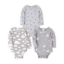 2021 осенне-летняя Пижама для новорожденных девочек и мальчиков, хлопковая дышащая мягкая одежда, пижамы для новорожденных 2024 - купить недорого
