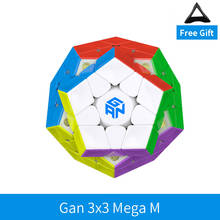 New Gan 3x3 Mega M Magic Cube Stickerless Magnetic Megaminxeds Speed GAN Mega M 2 Sides Puzzle Cubo Magico Dodecahedron 2024 - buy cheap