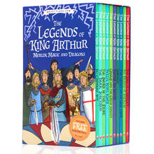 Caja de regalo de 10 libros para niños, libro de cuentos en inglés de The Legends of King, Arts, libro de lectura 2024 - compra barato