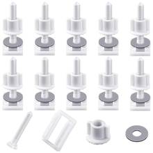10 Pieces White Plastic Toilet Seat Screws and Nuts with Rubber Washers, Hinge Bolts Screws Hinges Replacement Parts 2024 - buy cheap