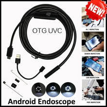 Alta qualidade 5.5mm lente 5m android otg usb endoscópio câmera flexível cobra usb inspeção de tubulação android telefone borescope câmera 2024 - compre barato