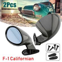 Carbon Fiber Universal Classic Retro Door Wing Side Mirror Rearview Mirror California Style Car Accessories 2024 - buy cheap