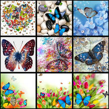 Pintura de diamante 5D DIY "mariposa bonita", bordado de diamantes de imitación, punto de cruz, mosaico 2024 - compra barato
