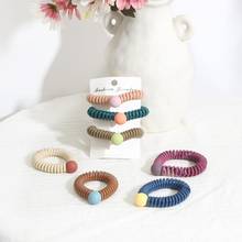 2019 New Fashion Matte Ball Telephone Wire Hair Rope Elastic Hair Bands For Women Girls Headbands Headwear Hair Accessories 2024 - buy cheap