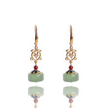 BOEYCJR Ethnic Gold Color Stone Bead Drop Earrings Handmade Jewelry Hook Earrings Dangle Earrings for Women Gift 2024 - buy cheap