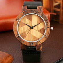 Unique Windmill Round Dial Wood Watches Quartz Genuine Leather Wristwatch Casual Men Women Wood Watch Gifts New 2020 2024 - buy cheap