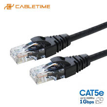 Сетевой Ethernet-Кабель CABLETIME Cat5e, сетевой патч-корд CAT 5e, синий, красный, черный, сетевой кабель Lan, кабель FTP RJ45 для ПК, кабеля ноутбука C287 2024 - купить недорого