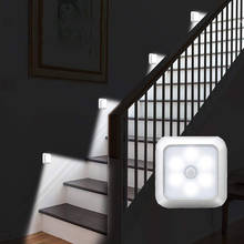 Luminária noturna led com sensor de movimento inteligente, para quarto e corredor, com luz de cabeceira, à prova d'água