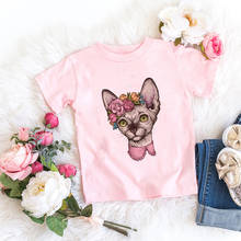 Harajuku meninas tshirt moda gatos meninas roupas retro meninas topos design camisas para adolescentes tripulação pescoço bebê t crianças tshirt 2024 - compre barato