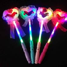 1Pcs LED Glowing Fairy Wand Toys Light Flashing Fairy Wand Princess Love Heart Stick Girl For Party Birthday Festival Xmas Decor 2024 - buy cheap