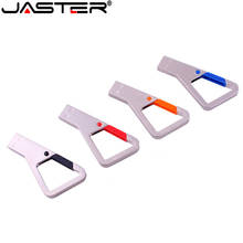 JASTER-pendrive de Metal con mosquetón, unidad Flash de memoria USB 2,0, 4GB ~ 64GB, disco U, logotipo del cliente 2024 - compra barato