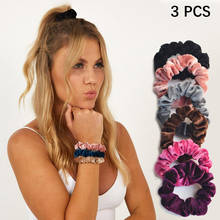 3 Pcs Velvet Scrunchies Pack for Women Hair Accessories Girls Elastic Hair Bands Cute Ponytail Holder 2021 2024 - buy cheap