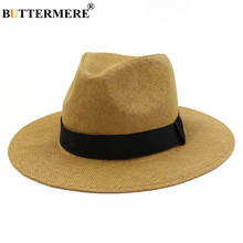 Panama Hat British Style Summer Sun Hats for Women Man Beach Straw Hat for Men UV Protection Cap Beige Sunhat Chapeau Sombrero 2024 - buy cheap