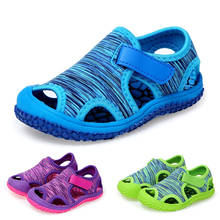 Летние сандалии для маленьких мальчиков и девочек; Детские спортивные сандалии Aqua; Мягкая нескользящая обувь для малышей; Детская уличная пляжная водонепроницаемая обувь 2024 - купить недорого