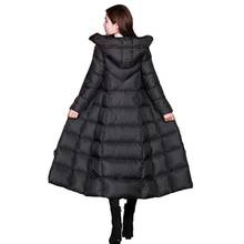 Зимние парки, женская одежда для снежной погоды, длинное хлопковое пальто с капюшоном, Женская куртка с хлопковой подкладкой, пуховые пальто из хлопка на молнии, женские Теплые Топы 2024 - купить недорого