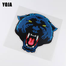 Yoja 18x18cm interessante adesivos de carro cor vinil decalques muito irritante cabeça leopardo azul ZT3-0090 2024 - compre barato