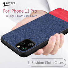 Cases For iPhone 11 Pro Case TPU Edge Canvas Back Cover Fashion Fabric Colths Cover For Apple iPhone11 iPhone 11 Pro Max Case 2024 - buy cheap