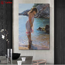 DIY Diamond Painting Modern Art, sexy women on the beach diamond Embroidery 5d mosaic Diamond needlework cross stitch room decor 2024 - buy cheap