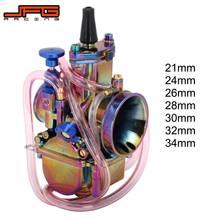 Motorcycle New Colorful Carburetor Carburador With Power Jet Multicolor 21 24 26 28 30 32 34MM For Scooter ATV Off Road Racing 2024 - buy cheap