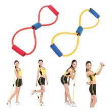 1Pcs Resistance 8 Type Muscle Chest Expander Rope Workout Fitness Exercise Yoga Tube Sports Pulling Exerciser Gym Bodybilding 2024 - buy cheap
