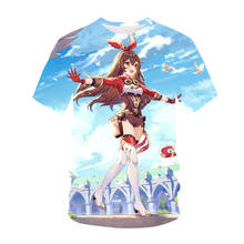 Genshin Impact 3D Printed T-Shirt Anime Game Sexy Girl Cosplay Streetwear Men Women Fashion Oversized T Shirt Boy Kids Tees Tops 2024 - buy cheap