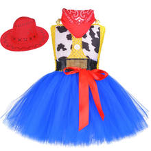 Vestido de princesa con tutú de Woody para niña, traje de Cosplay para fiesta de cumpleaños, Disfraces de Halloween para niños 2023 - compra barato