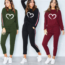 Casual Tracksuit Women Autumn Spring Hoodies O-neck Pullover Sweatshirt And Ankle-length Pants Two Piece Set Tracksuit Female 2024 - buy cheap