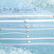 White Lace Velvet Choker Necklaces for Women Girls Fashion Heart Pearl Necklace Korean Short Clavicle Chain Neck Jewelry FS75 2024 - купить недорого