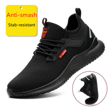 Spring New Men's Steel Toe Work Safety Shoes Casual Breathable Outdoor Sports Shoes Piercing Boots Comfortable Industrial Shoes 2024 - buy cheap