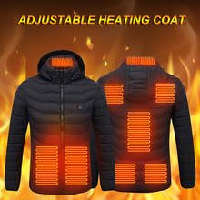 Унисекс куртки с подогревом тепловое пальто Usb электрическая тепловая одежда пальто инфракрасное Отопление куртки с капюшоном зимняя уличная теплая одежда 2024 - купить недорого