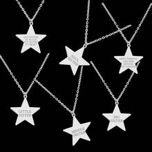 Sister Gifts Little Sister Middle Sister Big Sister Necklace Friendship Engraved Necklac Stainless Steel Star Pendant Jewelry 2024 - buy cheap
