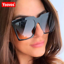 Yoovos-gafas de sol cuadradas de estilo Retro para mujer, lentes de sol de gran tamaño, de lujo, de diseñador de marca 2024 - compra barato