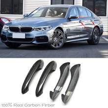 Para BMW serie 5 G30 G38 520d 530d M550d 530i 525i 2018-2020 de alta calidad de fibra de carbono de la manija de la puerta cubierta de protección 2024 - compra barato