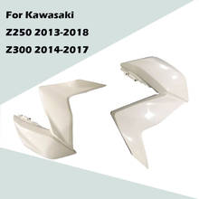 Acessórios para motocicletas kawasaki z250, tampa lateral sem pintura esquerda e direita, para modelos z300, 2011-2017, z300, 2011-2017 2024 - compre barato