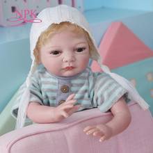 NPK 55CM collectible art doll  bebe doll reborn baby in blond hair lifelike real touch soft body newborn baby 2024 - buy cheap