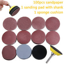 100pcs/kit 50mm Sanding Paper Backing Pad 60-3000Grit Hook Loop Sand Pads Polishing Set Abrasive Tool Sander Disc 2024 - buy cheap