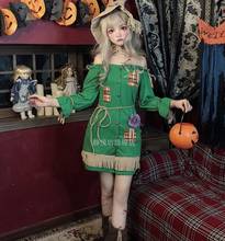 Fantasia de halloween para estudantes, vestido de lolita gótico vintage 2024 - compre barato