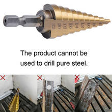 Hex Titanium Coating HSS Step Cone Drill Bit Hole Cutter 4-22mm for Sheet Metal 2024 - buy cheap