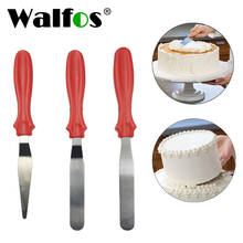 WALFOS DIY Cake Cream Spread Decorating Scraper Pastry Angled Blade Spatula Wedding Valentine Baking Cooking  3Pcs/Set 2024 - buy cheap