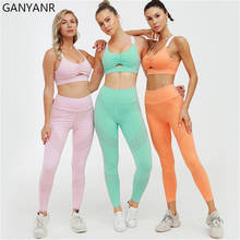 GANYANR Gym Clothing Yoga Set Fitness Jogging Gym Wear Sportswear Workout Tracksuit Leggings Bra Womens Sweat Suits Sexy Sport 2024 - buy cheap