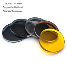 Óculos de sol multifocal progressivo, lentes com prescrição uv400, para miopia, hipermetropia, presbiopia e leitura, 2 peças 1.56 1.61 1.67 2024 - compre barato