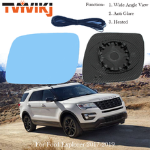 TVYVIKJ-espejo retrovisor lateral, lente de cristal azul para Ford Explorer 2017-2019, gran angular de visión, antideslumbrante, ala de espejo de puerta 2024 - compra barato