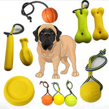 Novo cão brinquedos bola com corda mastigar brinquedo anel eva brinquedo para cães interativa bola para pequenos/grandes cães gatos mastigar brinquedos 2024 - compre barato