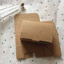Подарочная коробка из натуральной крафт-бумаги, 50 шт., 9,3*5,7*4 см, Подарочная коробка, картонная бумага, Свадебная коробка для конфет, подарочн... 2024 - купить недорого