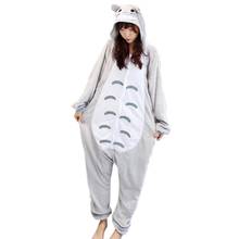 Mono de invierno para niños y niñas, ropa de dormir de Anime suave, disfraz de Totoro, nethers Kigurumi para mujeres 2024 - compra barato