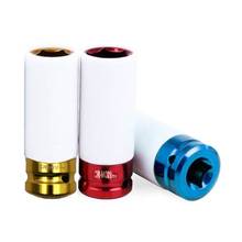 Porca de roda fina em liga metálica para carro, 3 pçs 17mm/1/2 polegadas 19mm/polegadas, 75in 21mm/83in, conjunto de tomada de impacto profundo para conserto de caixa de presente 2024 - compre barato