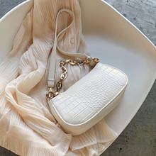 Fashion Crocodile Pattern Baguette bags MINI PU Leather Shoulder Bags For Women 2020 Chain Design Luxury Hand Bag Female Travel 2024 - buy cheap