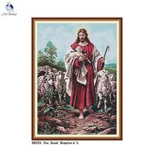 Joy Sunday Needlework, DIY Hand Cross stitch, Sets For Embroidery kits,Jesus Shepherd Patterns Printed Cross-Stitch Home Decor 2024 - buy cheap